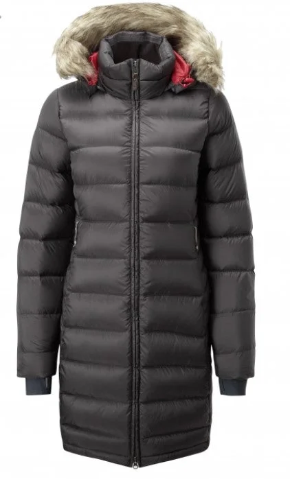 RAB Deep Cover Parka Womens with Detachable Faux Fur Trendy Long Hooded Parka