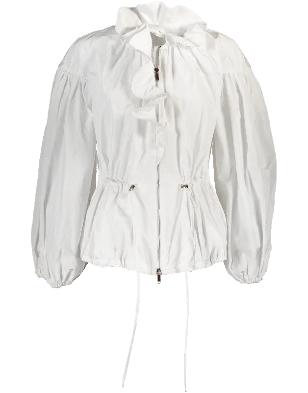 Ruffled Parka Soft Lining Parka Jacket