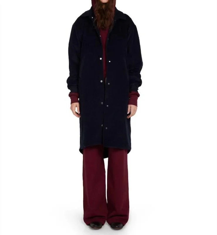Virginia Oversized Parka Kacket In Jet Black Cozy Down-Filled Parka