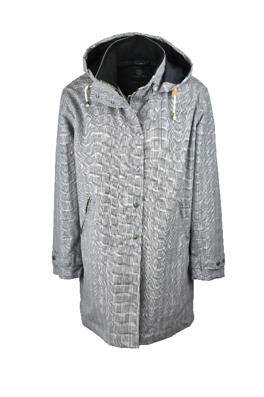 W77 - Ladies Brighton Tartan Washwax Parka - PRINCE OF WALES Windproof Outdoor Parka Coat W77 - Ladies Brighton Tartan Washwax Parka - PRINCE OF WALES Windproof Outdoor Parka Coat