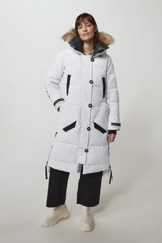 Womens Aldridge Parka Black Label Elegant Fur Collar Parka