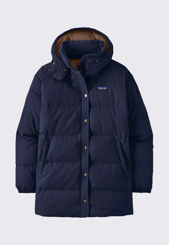 Women's Cotton Down Parka - Pitch Blue Casual Everyday Parka Jacket