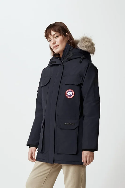 Womens Heritage Expedition Parka - Navy Elegant Tailored Parka Jacket
