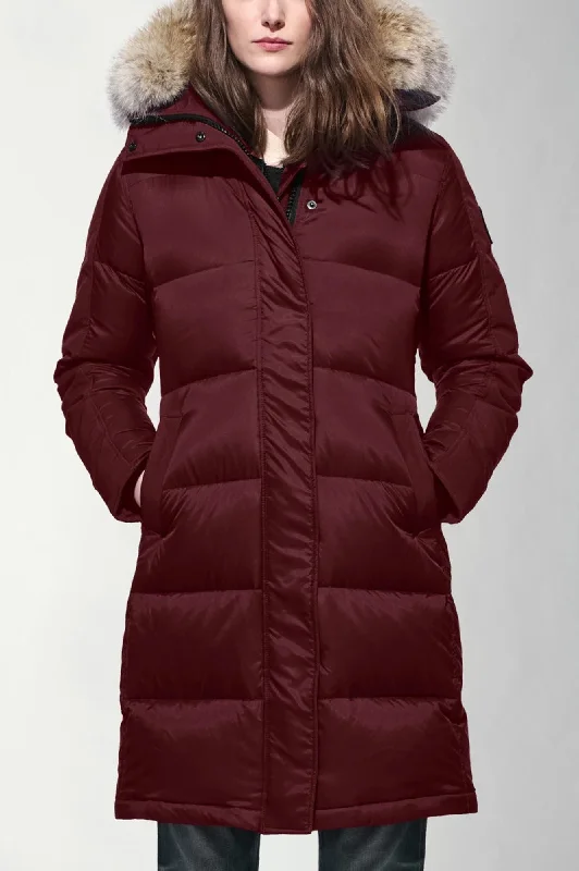 Womens Rowley Parka Black Label Elegant Mid-Length Parka