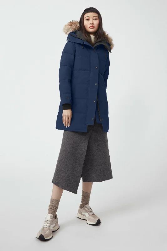 Womens Heritage Shelburne Parka Fusion Fit -Atlantic Navy Warm Thick Hooded Parka