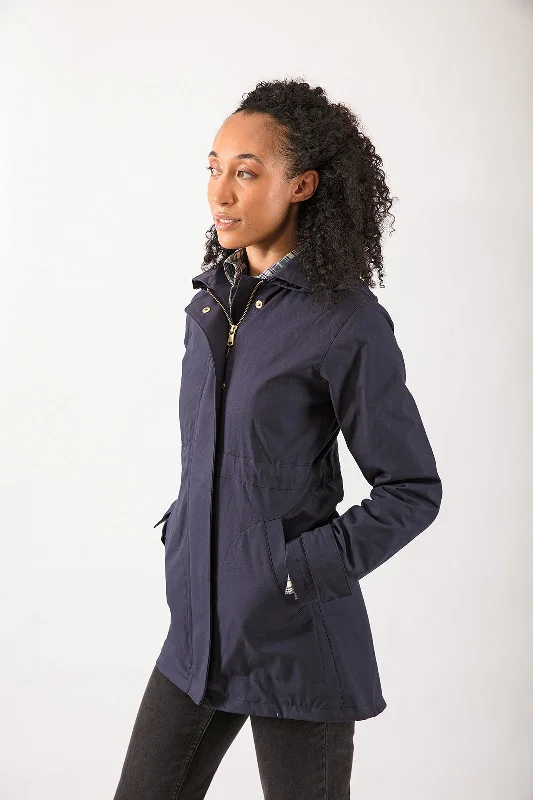 Shell Parka in Navy Casual Everyday Parka Jacket