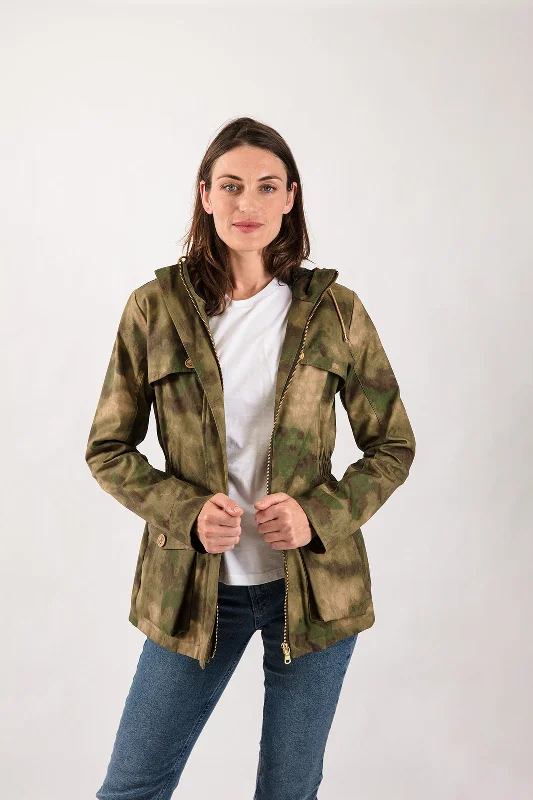 Wax Parka in Camo Snowproof Mid-Length Parka