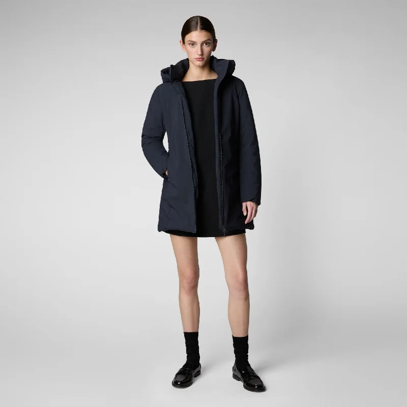 PARKA DONNA CON CAPPUCCIO RACHEL BLU NERO Slim Fit Parka Jacket