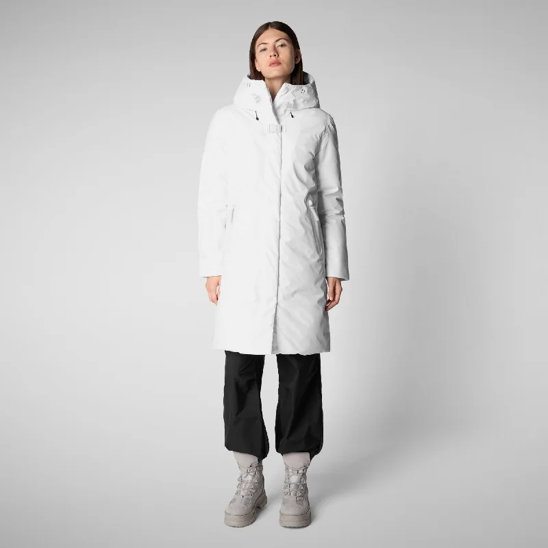 PARKA CON CAPPUCCIO DONNA YUA WHITE Hooded Puffy Parka Coat