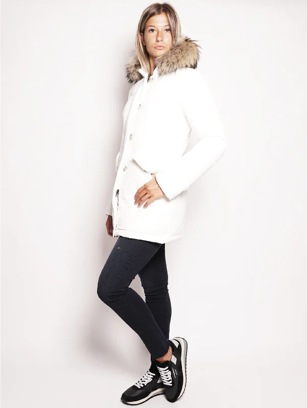 Arctic Parka in Shape Memory Bianco Lightweight All-Season Parka