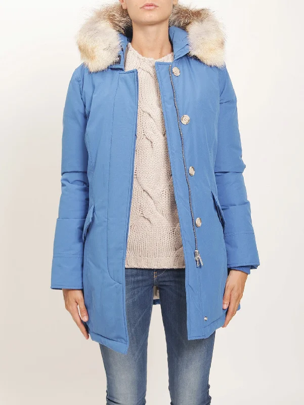 Parka Byrd Cloth Blu Trendy Short Parka Coat