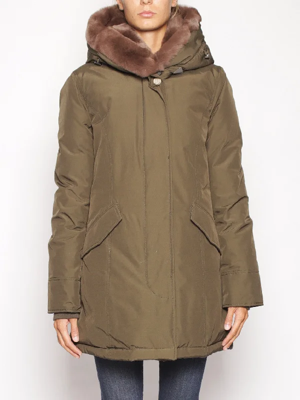 Parka con Pelliccia Rimovibile MILITARE Elegant Tailored Parka Jacket