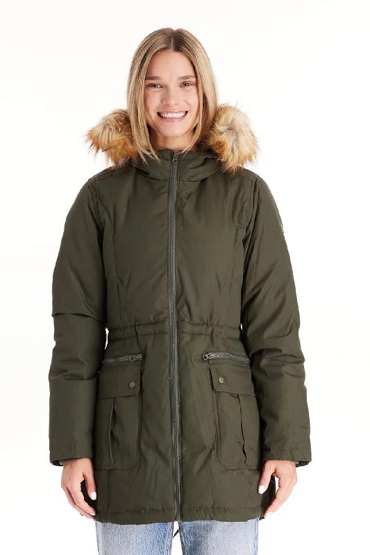 Sara 3 in 1 Down Maternity Parka Mid-Length Padded Parka