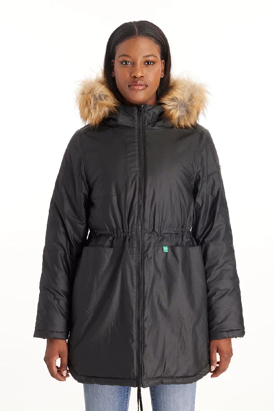 Sofia Waxed Shell 3 in 1 Maternity Parka Hooded Puffer Parka Jacket