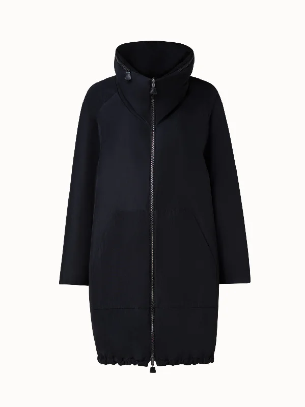 Reversible Cashmere and Silk Parka Cozy Lined Parka Jacket