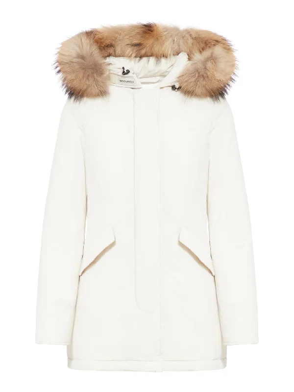 Luxe Arctic Parka with removable fur Lightweight Cozy Parka Jacket