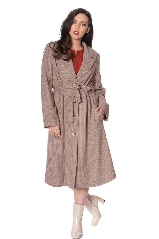 Queen Betty Check Parka Padded Longline Parka Coat