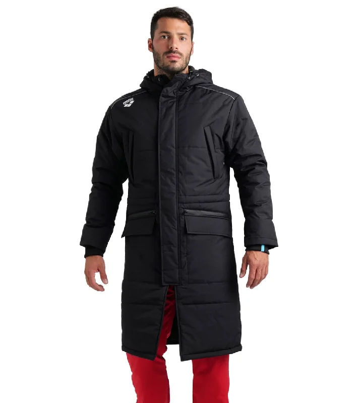 Arena Unisex Team Parka Black Thermal Winterproof Parka Coat