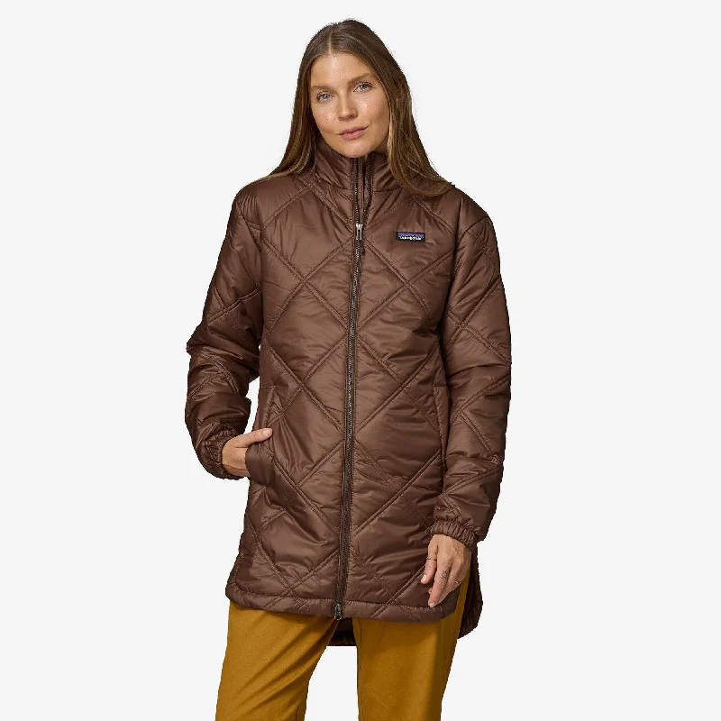 Patagonia Women's Pine Bank Insulated Parka - MOLASSES BROWN Quilted Stylish Parka Coat