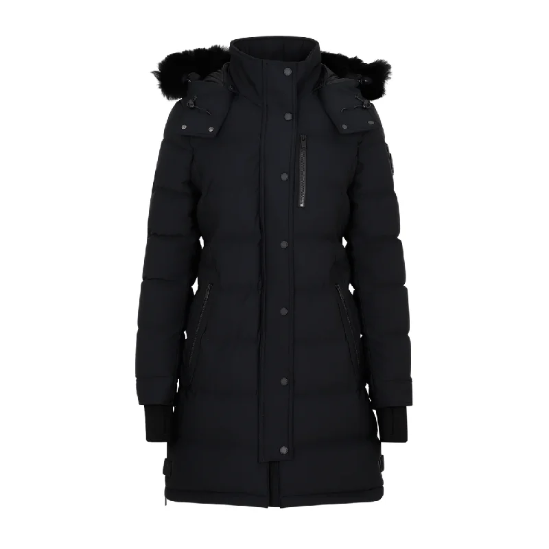 Moose Knuckles Black Watershed Parka Slim Fit Parka Jacket