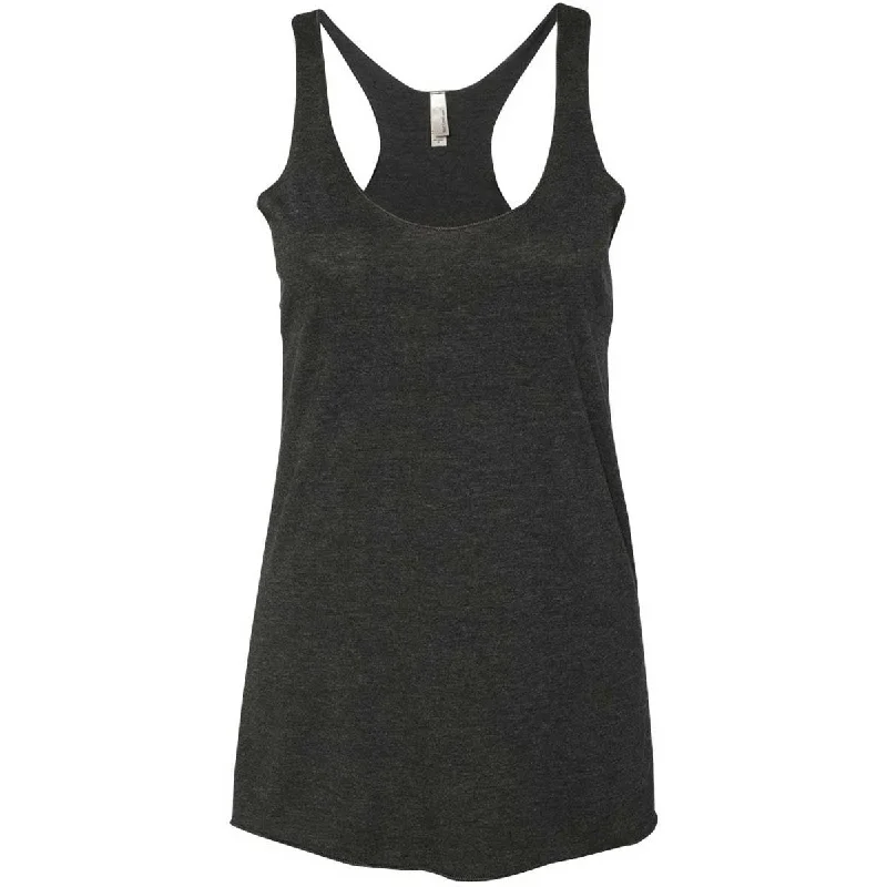 Next Level Women's Vintage Black Triblend Racerback Tank cutout tank top