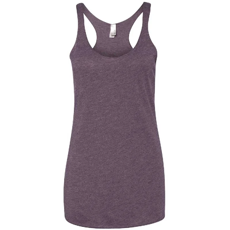 Next Level Women's Vintage Purple Triblend Racerback Tank glitter tank top