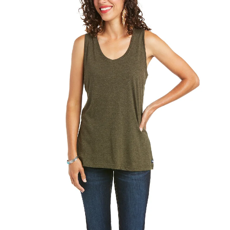 Ariat Ladies Element Relic Heather Tank Top Shirt 10035209 print tank top