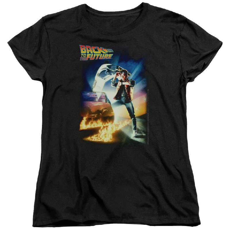 Back To The Future Poster - Women's T-Shirt Boxy Fit Fitted Loose