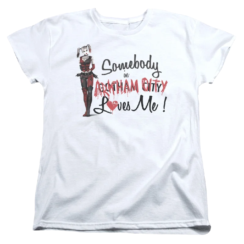 Batman - Arkham Somebody Loves Me - Women's T-Shirt Oversized T-Shirt Spandex breathable