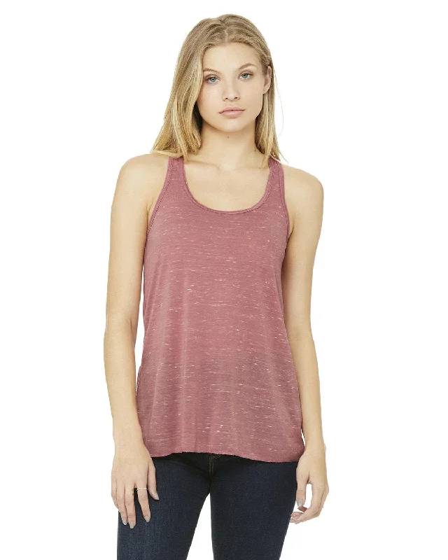 Bella+Canvas Ladies Flowy Racerback Tank | Mauve Marble lime green tank