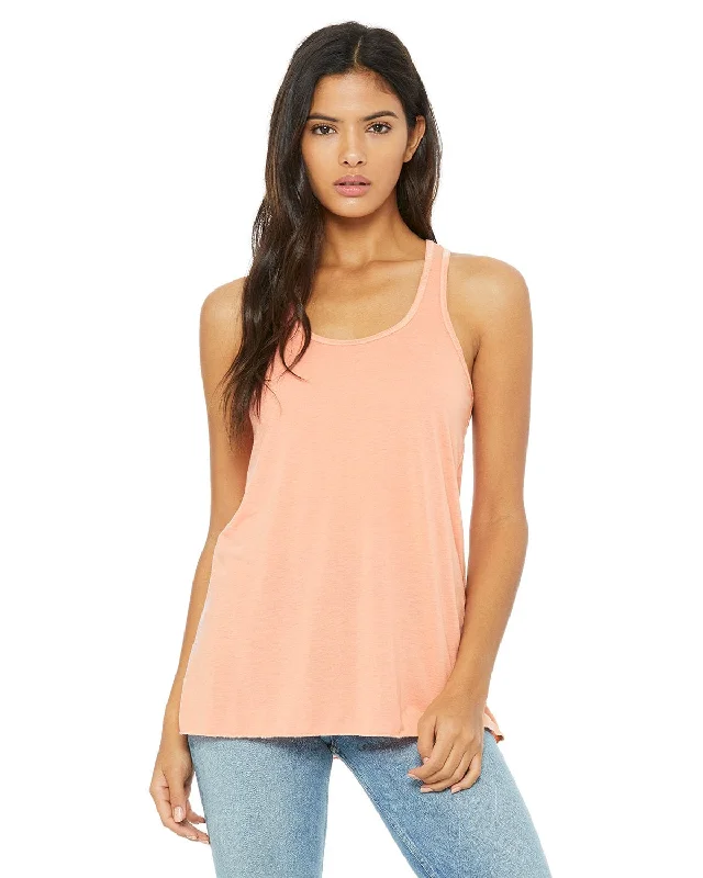 Bella+Canvas Ladies Flowy Racerback Tank | Sunset cherry red tank