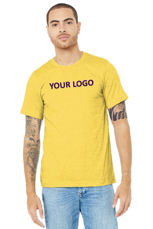 Bella Canvas Unisex Jersey T-Shirt, Heather Yellow Gold Satin Blend Silk Blend Wool Blend
