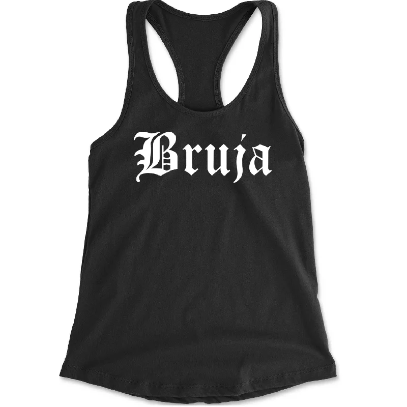 Bruja Gothic Spanish Witch Racerback Tank Top for Women graphic tank top