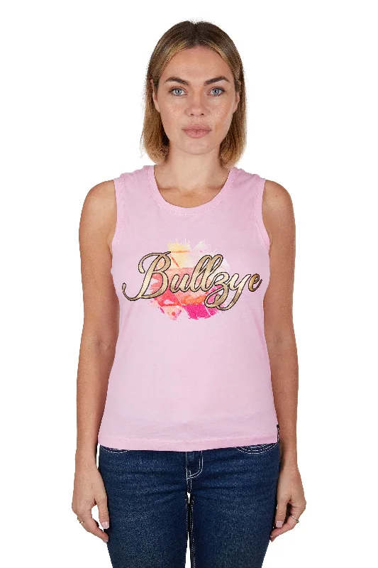 Bullzye Ladies Blossum Tank - Pink - B3S2501340 yoga tank top