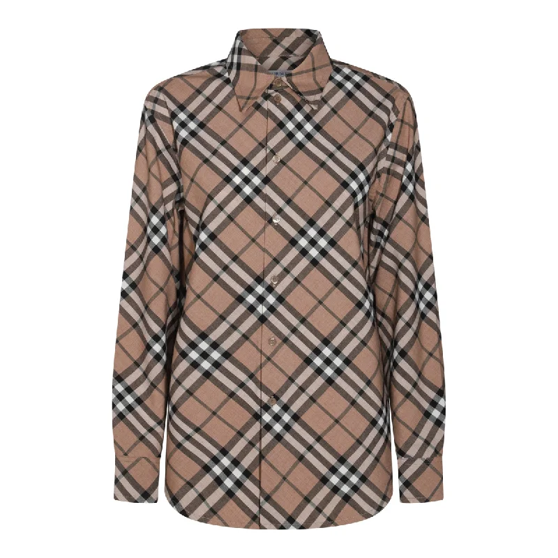 Burberry Shirts Notch Collar Peter Pan Collar Cowl Neck