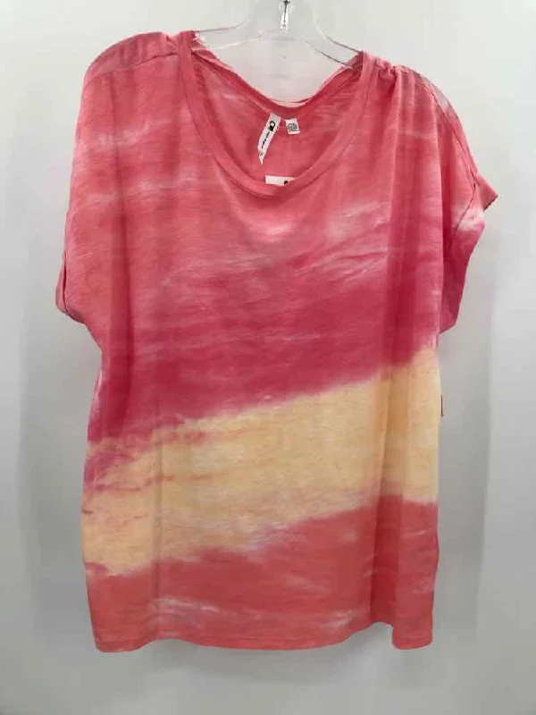 Pre-Owned Cable & Gauge Pink Size XL T-shirt Hooded Caped Shawl Collar