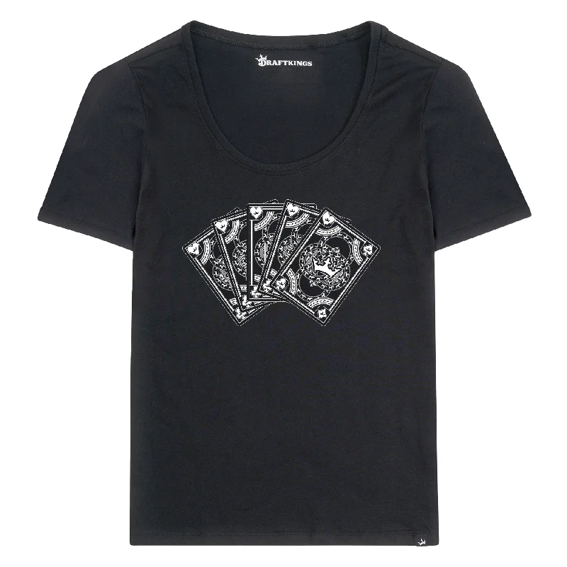 Casino Deck of Cards Women's T-Shirt Polka Dot Checkered Tartan
