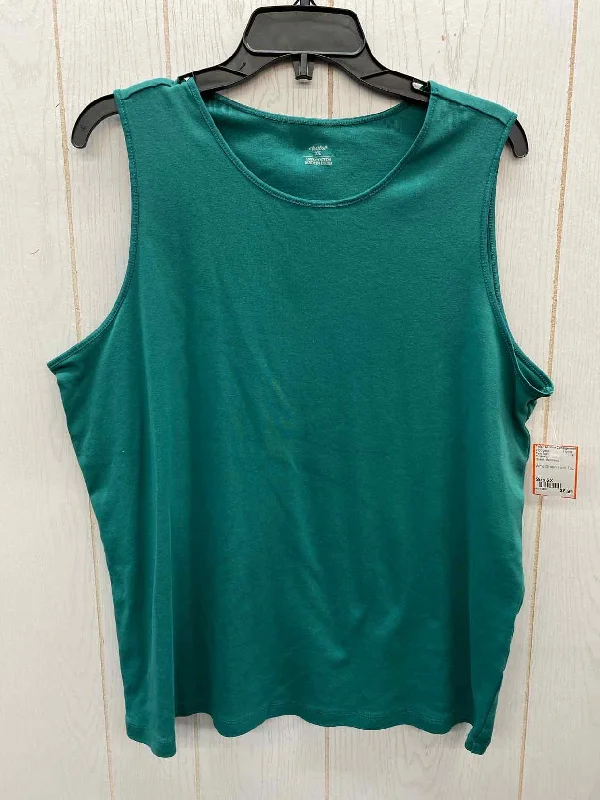 CJ Banks Green Womens Size 2X Tank Top adorable tank top