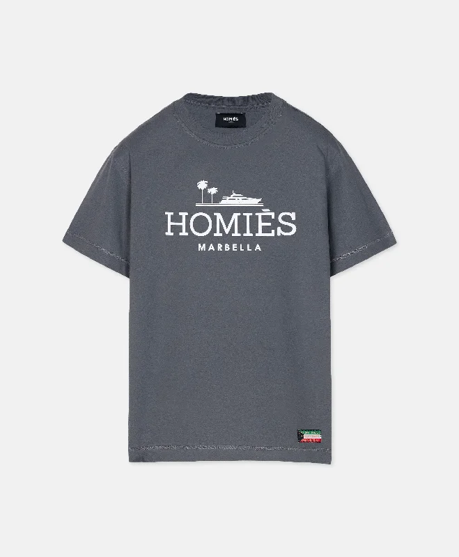 CLASSIC T-SHIRT KUWAIT EDITION DARK GREY Real Fur Shearling Chenille