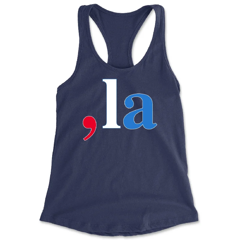 Comma-La - Support Kamala Harris For President 2024 Racerback Tank Top for Women glitter tank top