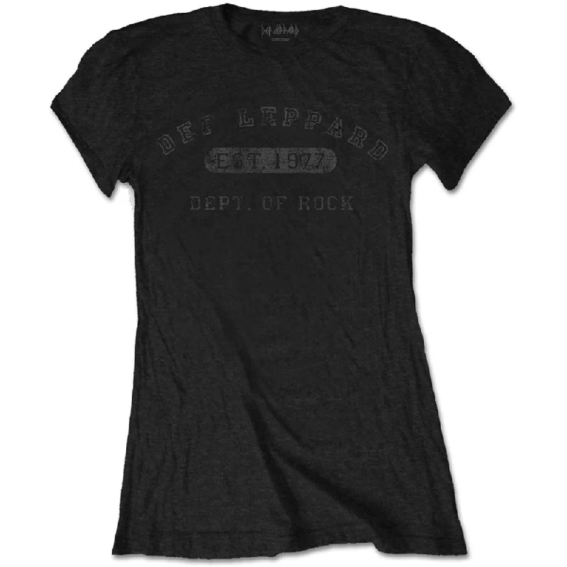 Def Leppard Collegiate Logo Ladies T-Shirt Elegant Classic Vintage