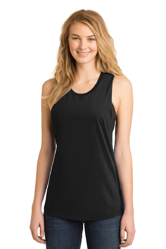 District Womens Very Important Festival Tank Top - Black - Closeout lounge tank top