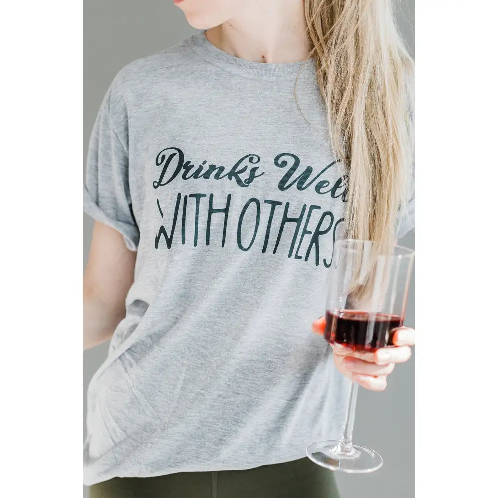 Drinks well with others Unisex Shirt Silk Blend Satin Velvet