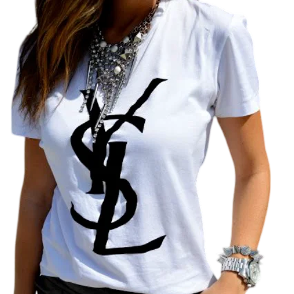 Premium Logo Print Regular Fit Tee Rayon Fabric Velvet Fabric Corduroy Fabric