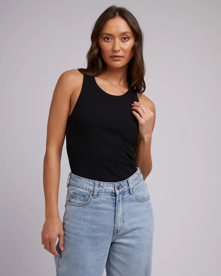 Ella Tank Black activewear tank top