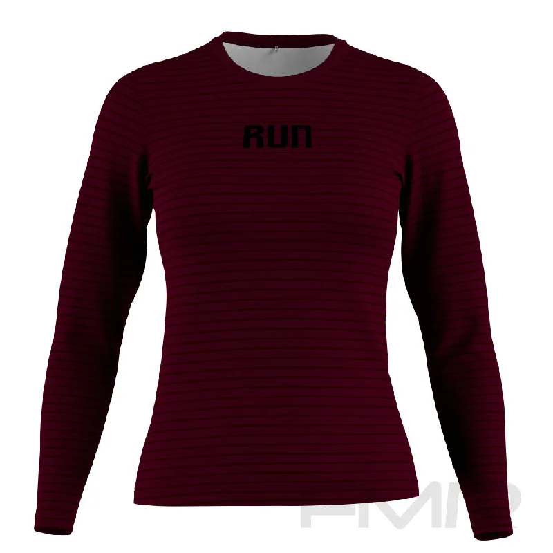 FMR Women's Long Sleeve Running Shirt Satin Fabric Silk Fabric Chiffon Fabric