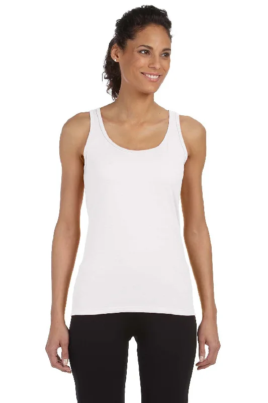 Gildan Womens Softstyle Tank Top - White spandex blend tank