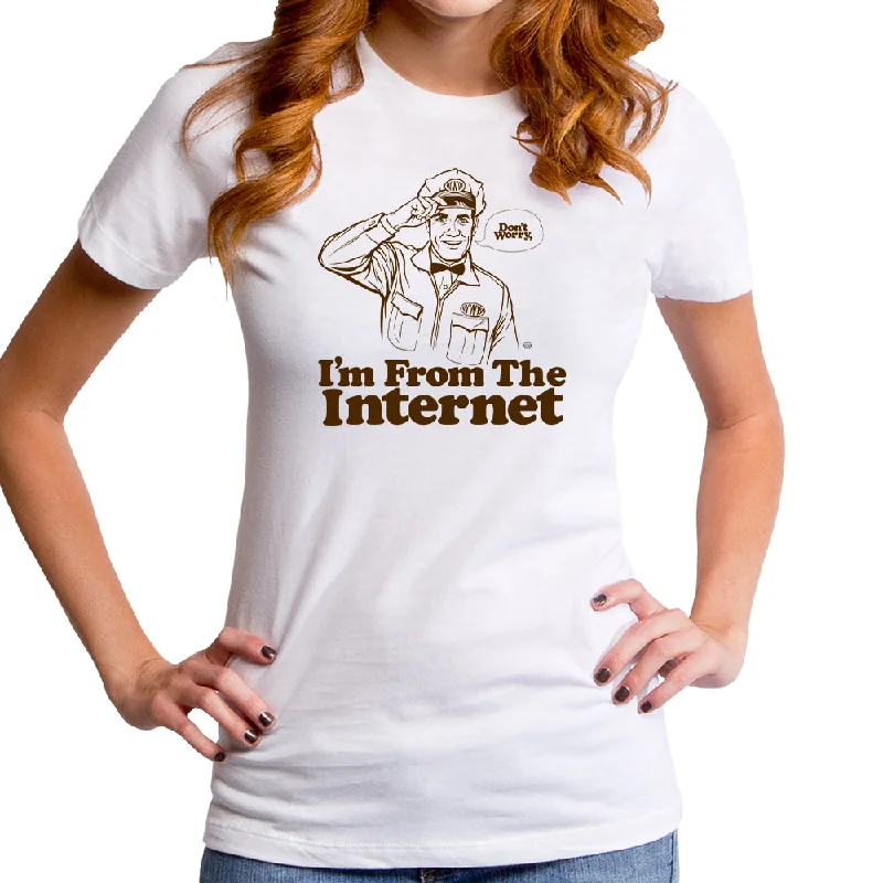 From the Internet Women's T-Shirt Terry Blend Velvet Blend Canvas Blend