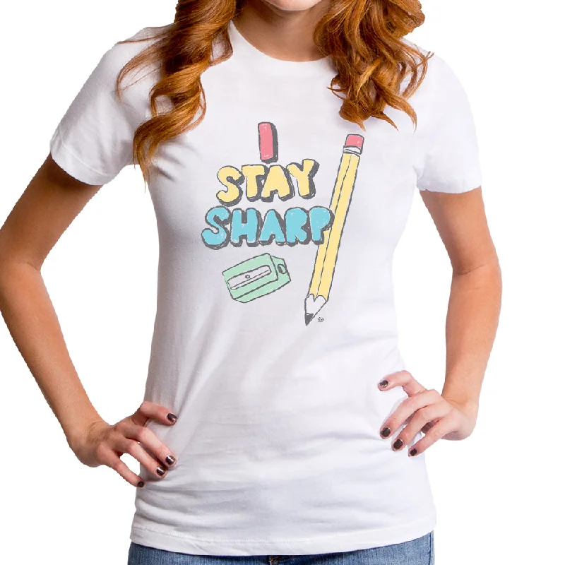 I Stay Sharp Women's T-Shirt Striped Floral Plaid