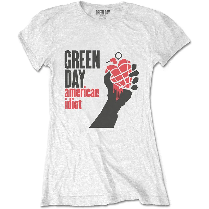 Green Day American Idiot Ladies T-Shirt Boxy Fit Fitted Loose